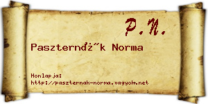 Paszternák Norma névjegykártya